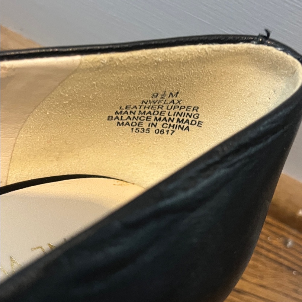Flax Black Leather Heels - Picture 2 of 7
